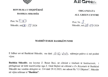 Marrëveshje bashkëpunimi me Këshillin Vendor Rinor të Bashkisë Shkodër